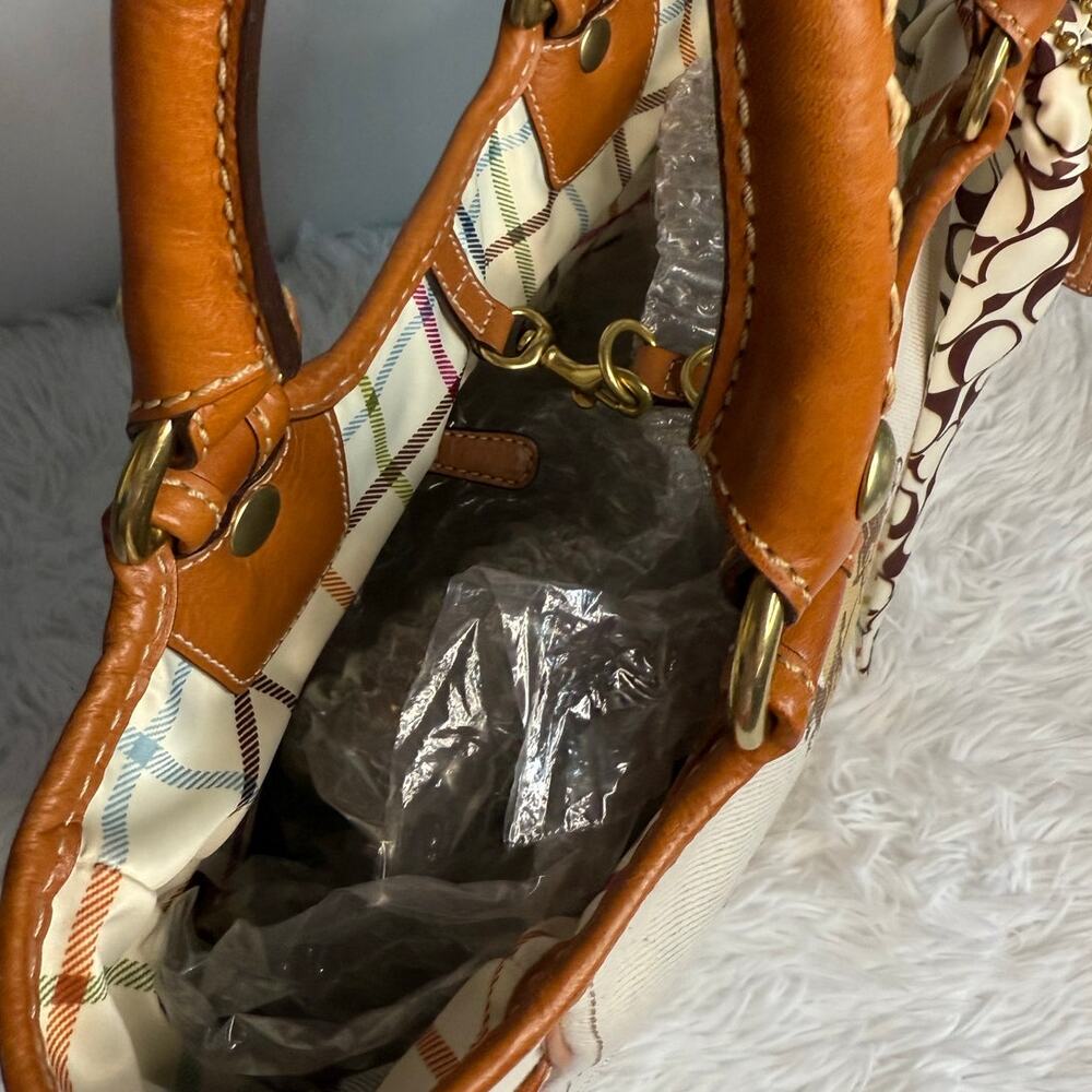 y2k COACH 2007 11791 Heritage Striped Tote Handbag - Picture 6 of 12